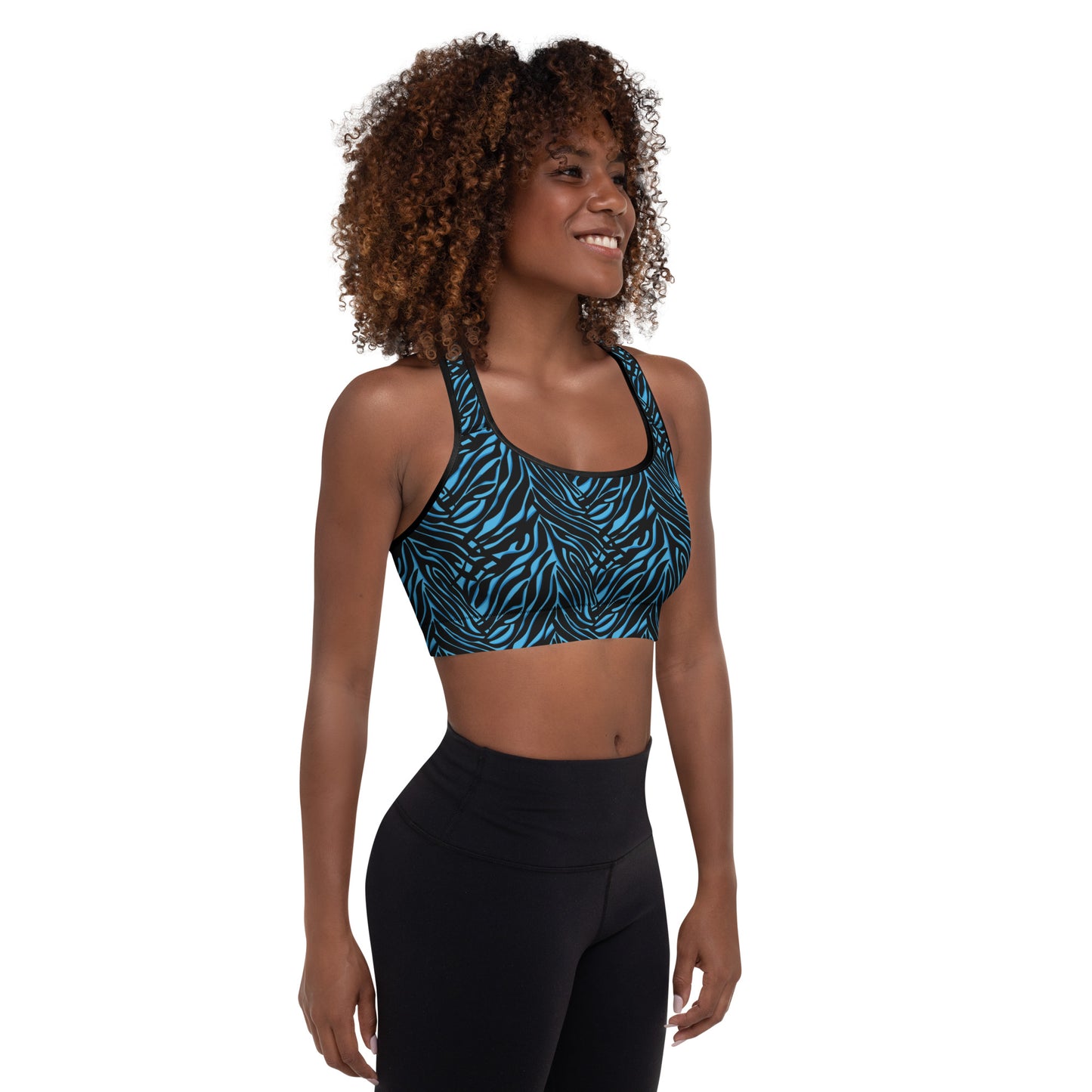 Azure Instinct Blue Padded Sports Bra