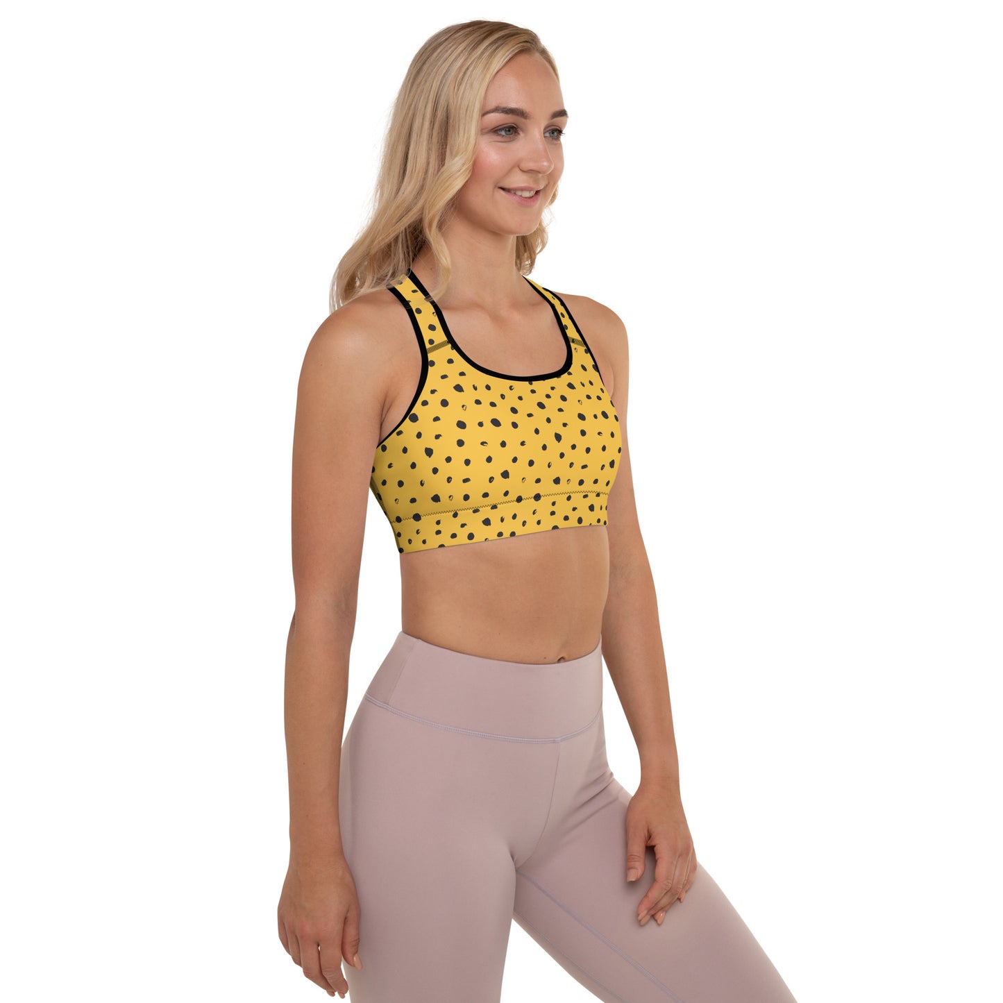 Golden Dots Padded Sports Bra