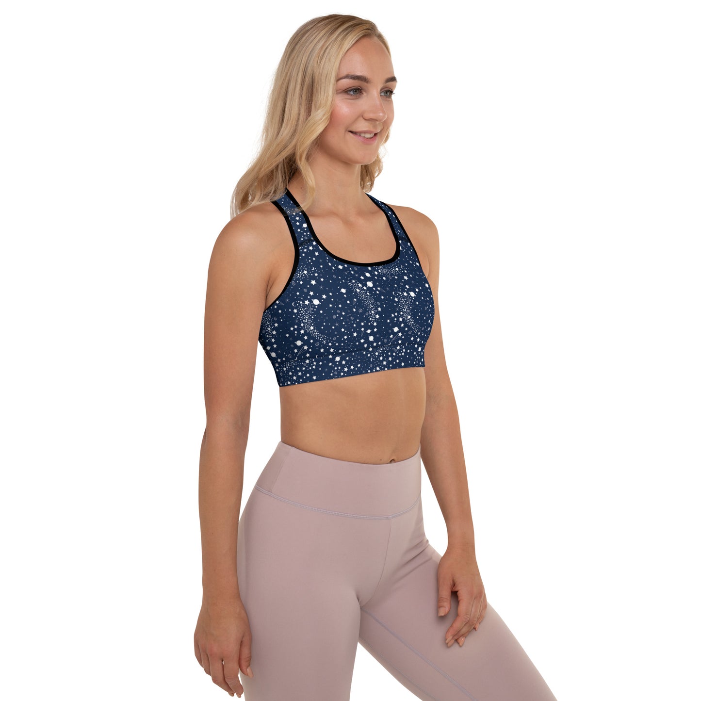 Starry Night Blue Padded Sports Bra