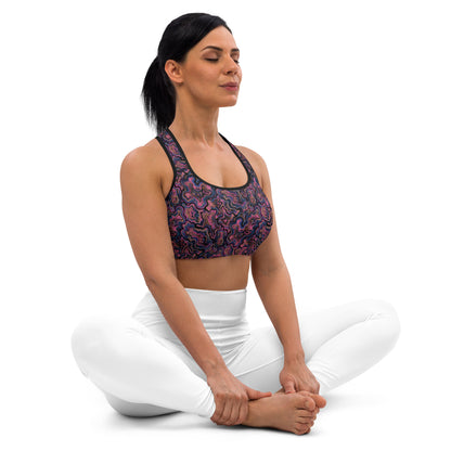 Marble Mirage Padded Sports Bra