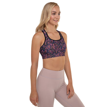 Marble Mirage Padded Sports Bra