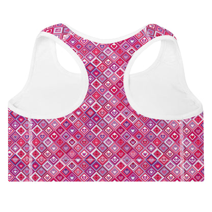 Heartbeat Charm Padded Sports Bra