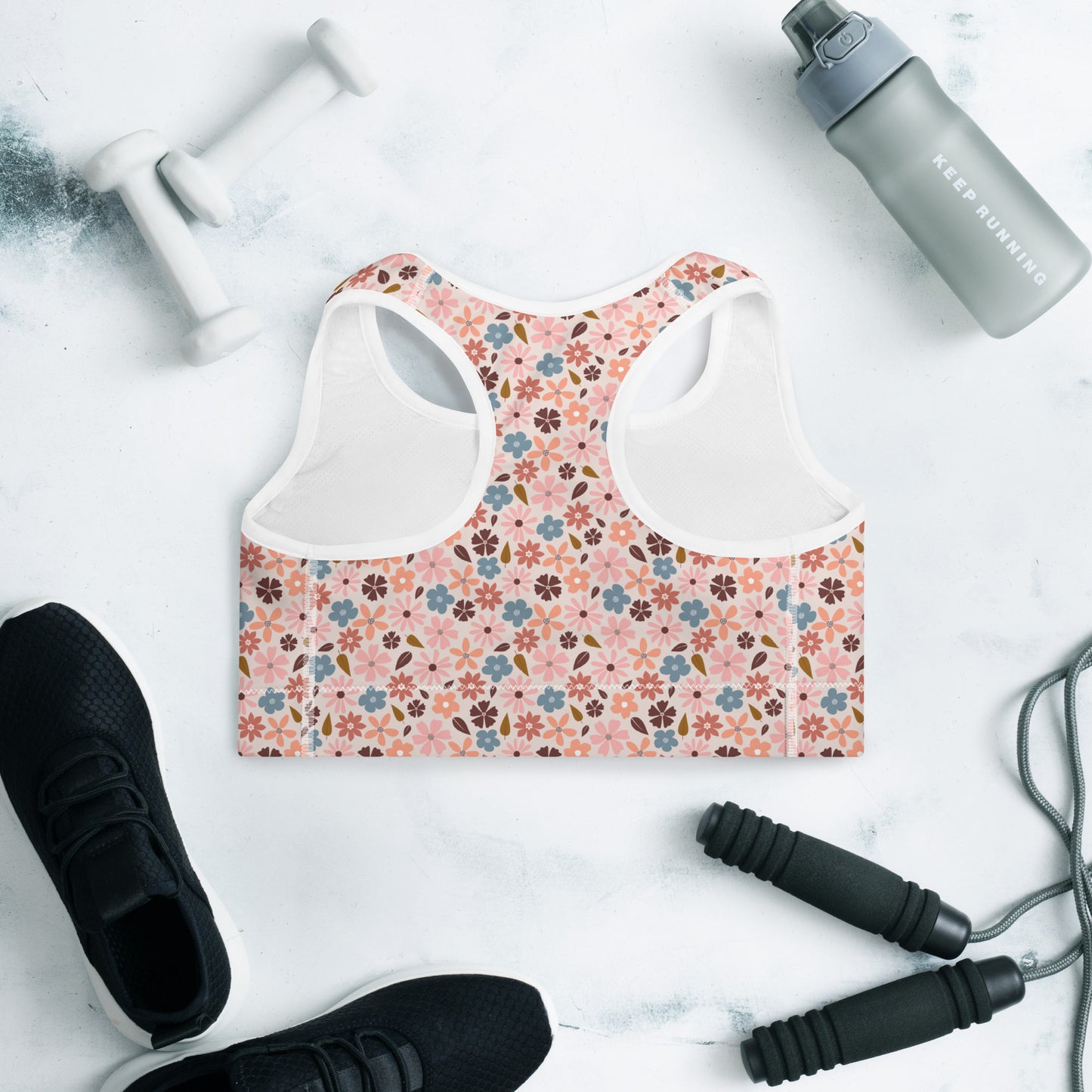 Blooming Garden Padded Sports Bra