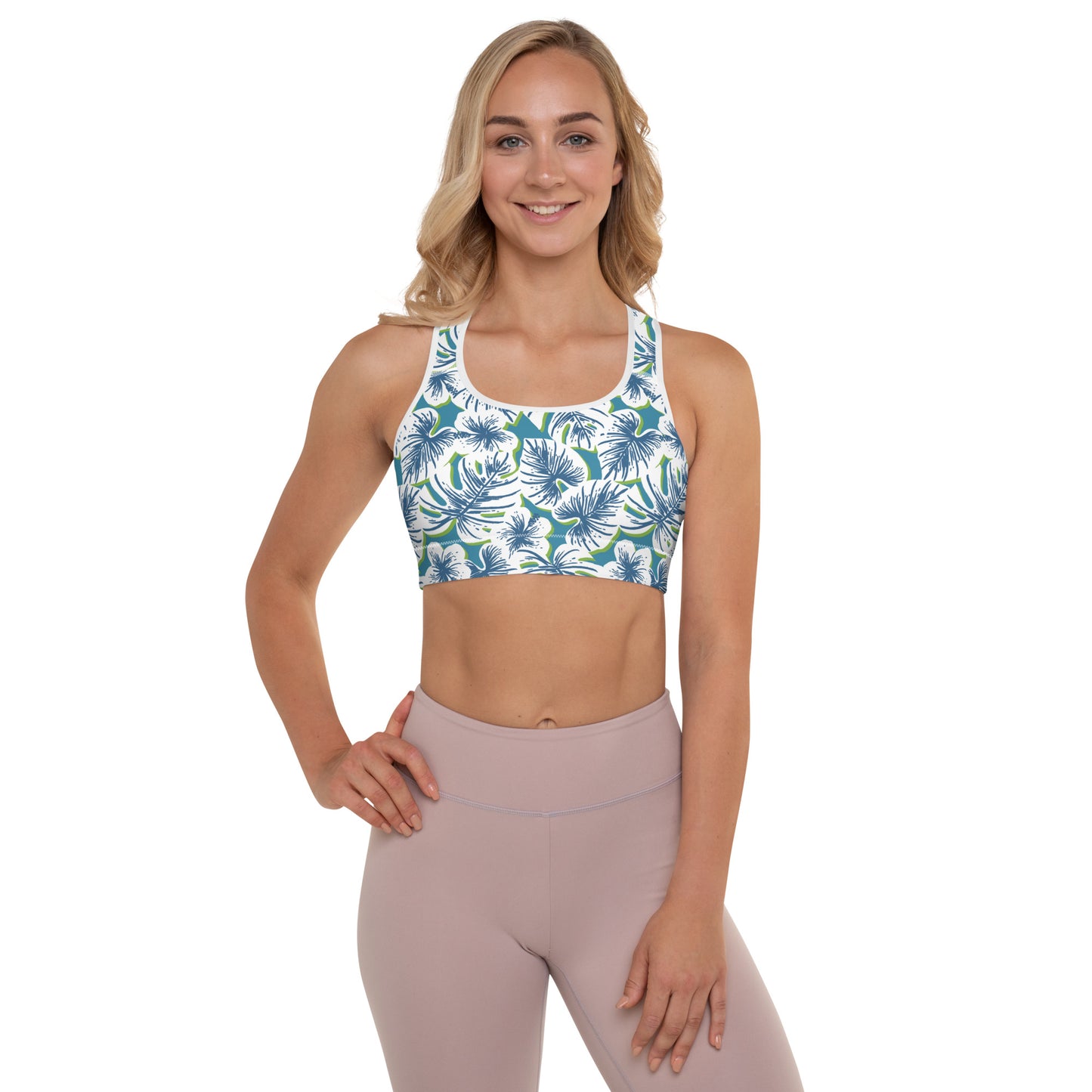 Floral Harmony Padded Sports Bra