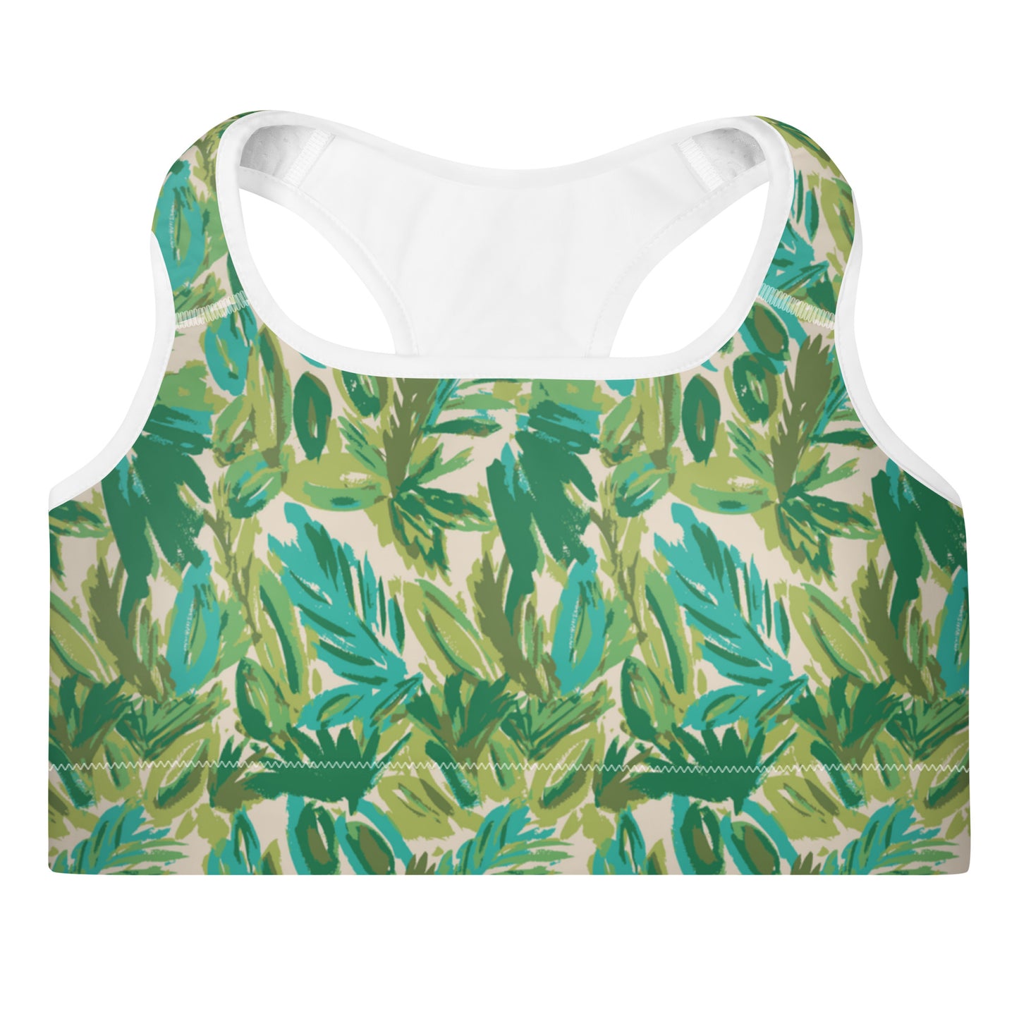 Leafy Luxury Padded Sports Bra