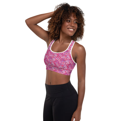 Heartbeat Charm Padded Sports Bra