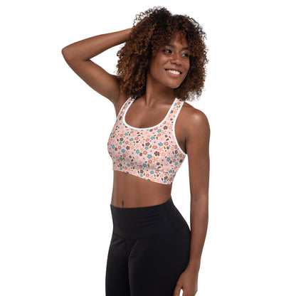 Blooming Garden Padded Sports Bra