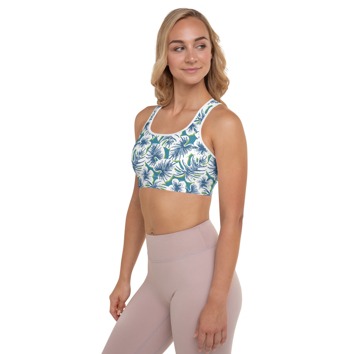 Floral Harmony Padded Sports Bra