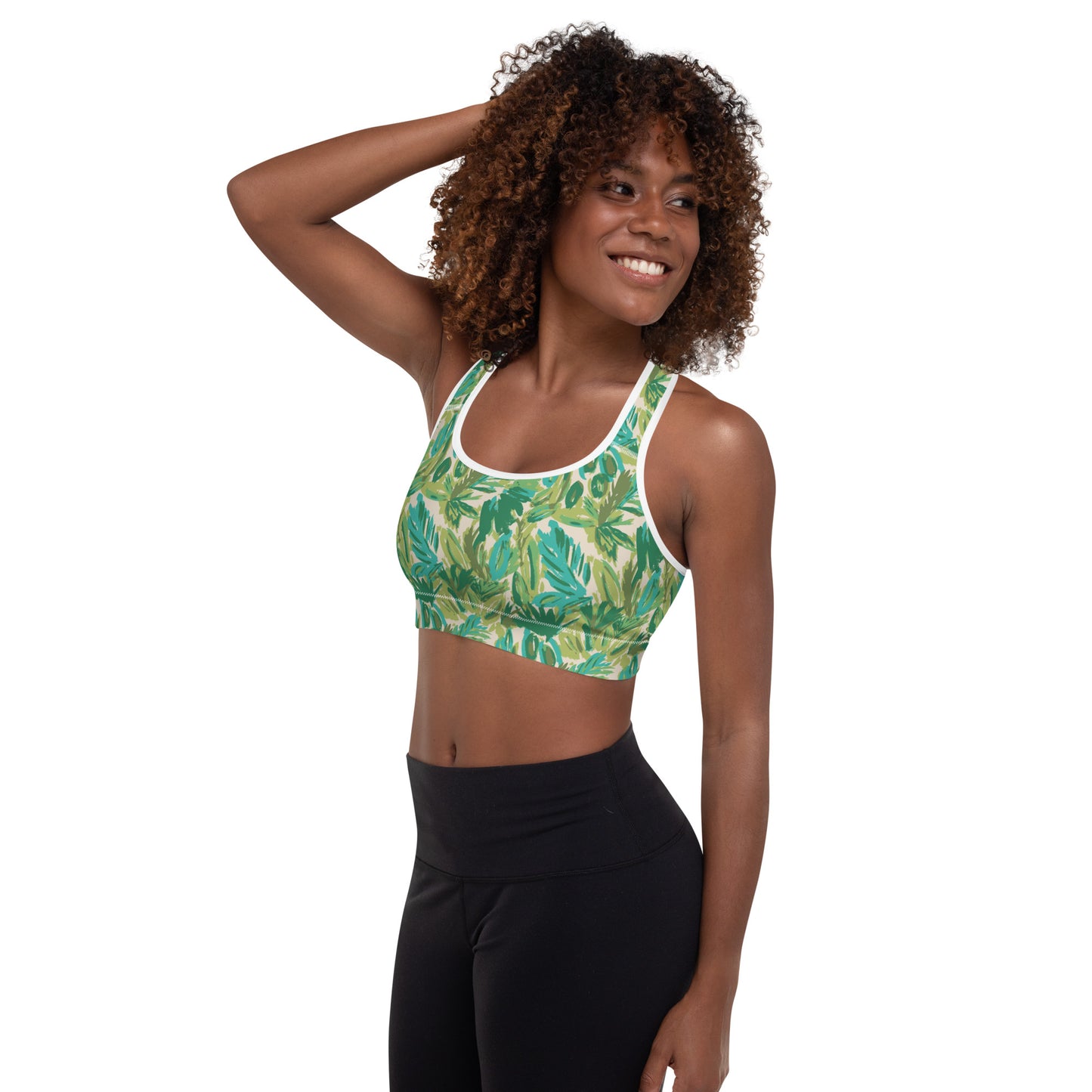 Leafy Luxury Padded Sports Bra