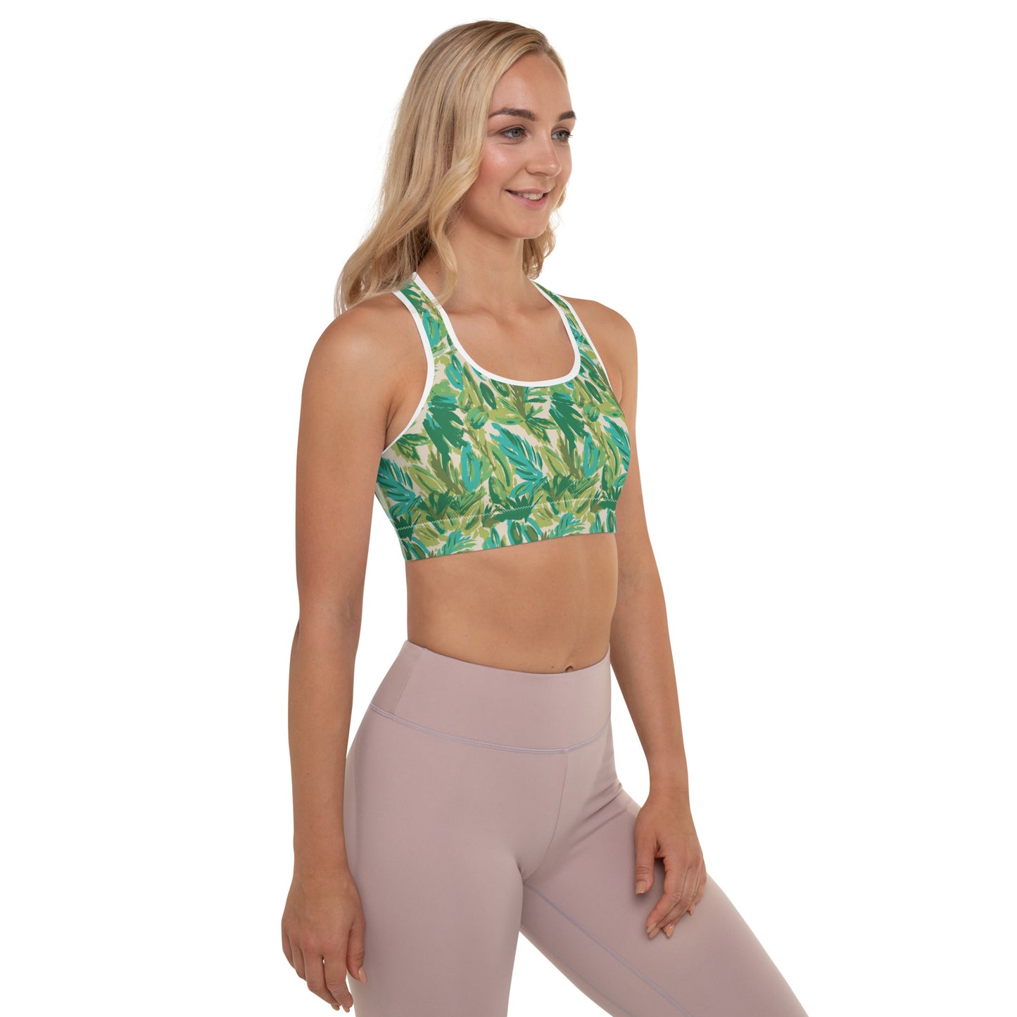 Leafy Luxury Padded Sports Bra