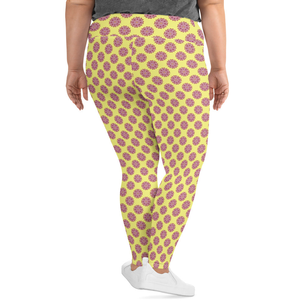 High-Waisted Floral Bliss Plus Size Leggings