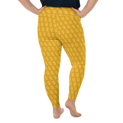 Honeycomb Harmony High-Waisted Plus Size Leggings