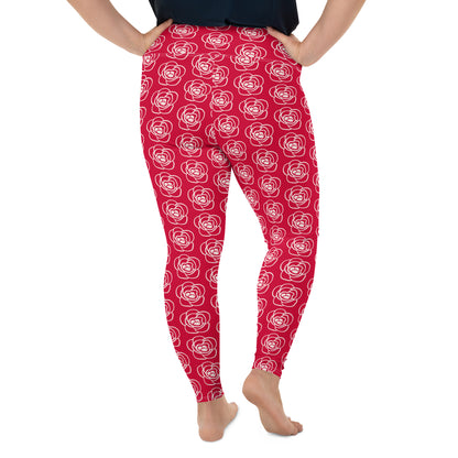 Crimson Rose Plus Size Leggings