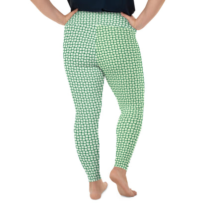 Minty Fresh Geometric Plus Size Leggings