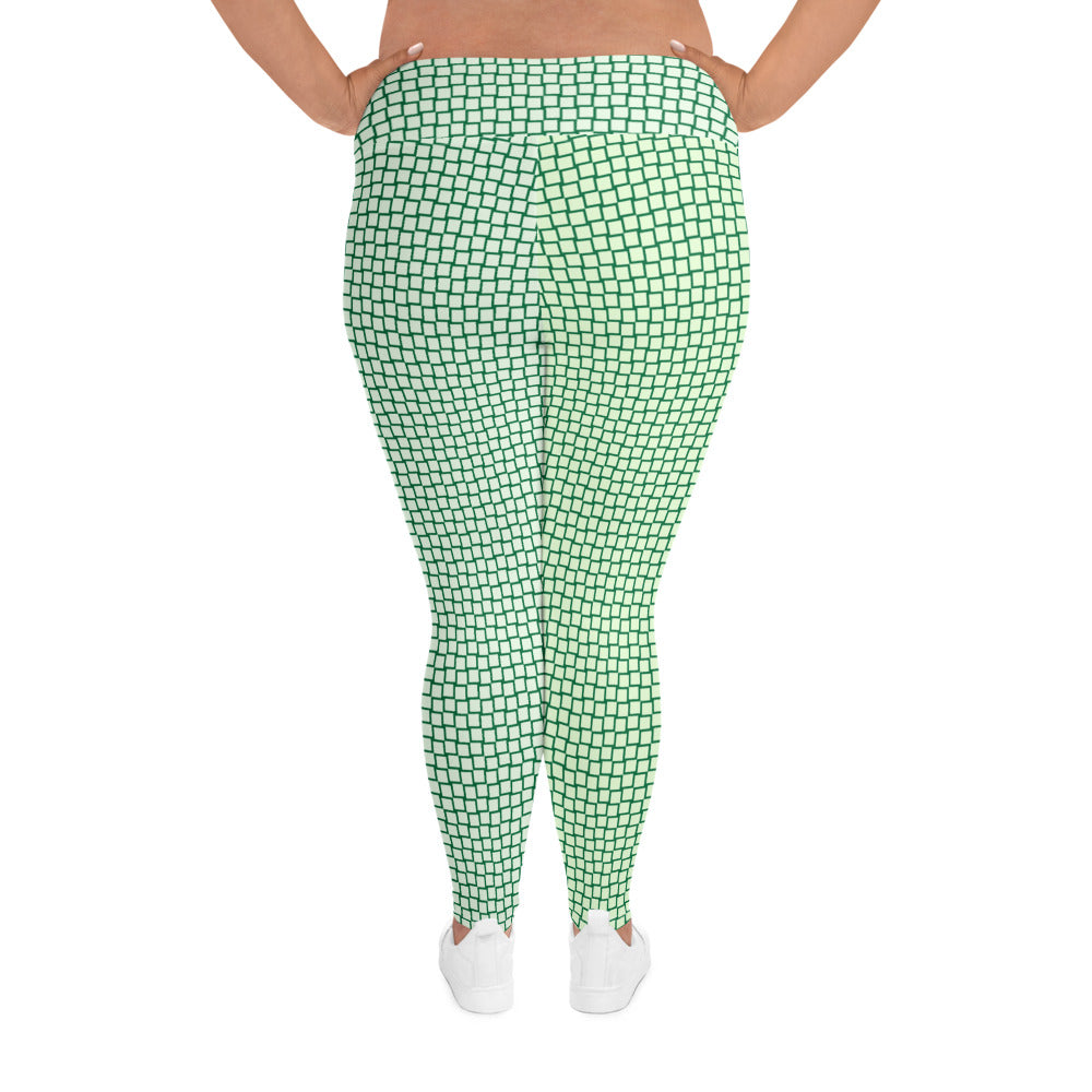 Minty Fresh Geometric Plus Size Leggings