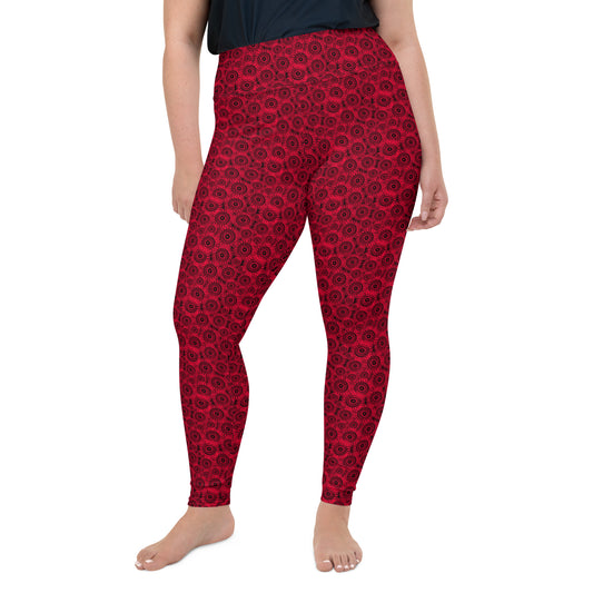 Garden Blooms High-Waisted Plus Size Leggings