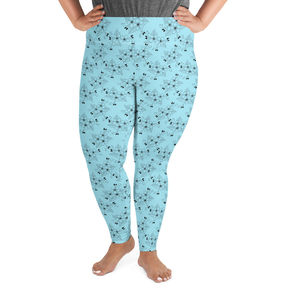 Sky Garden High-Waisted Plus Size Leggings