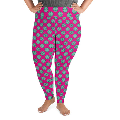 Boho Blossom High-Waisted Plus Size Leggings