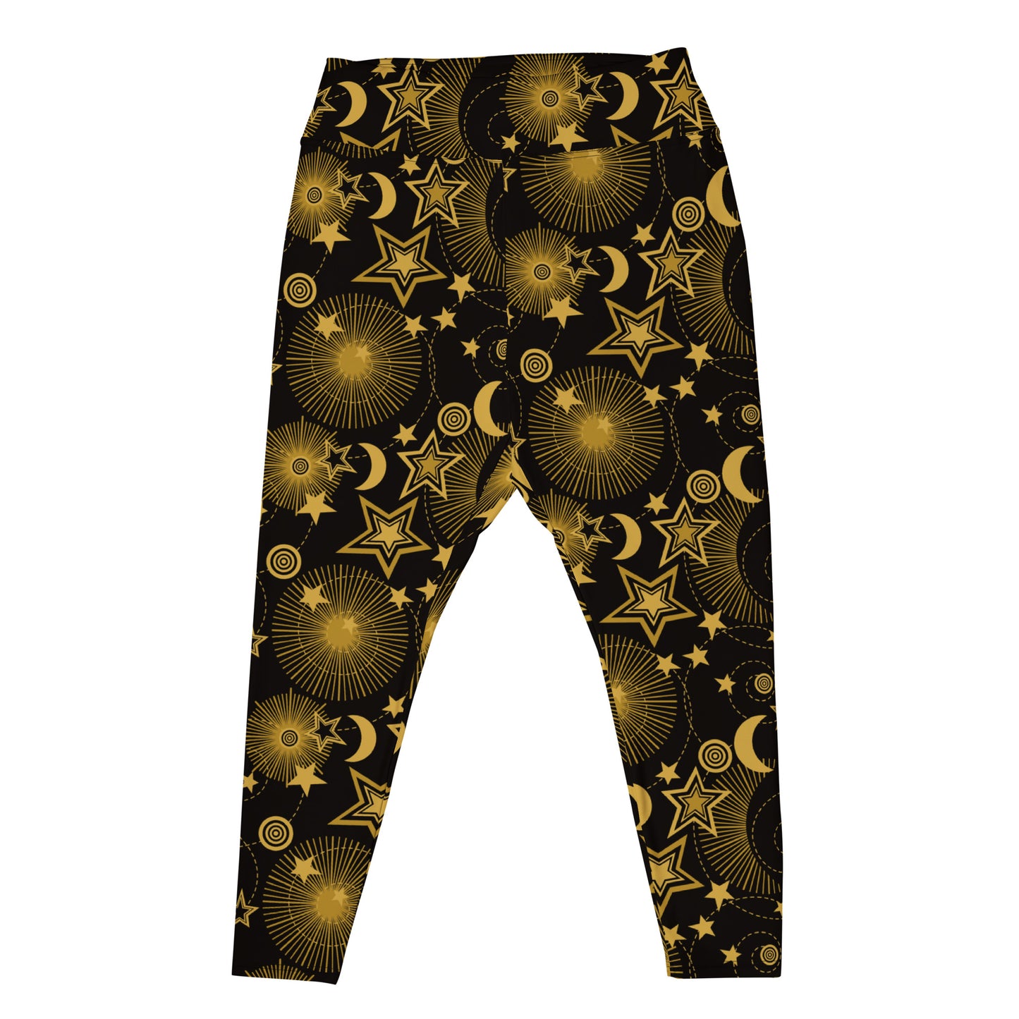 Starry Night Galaxy High-Waisted Plus Size Leggings for Curvy Queens