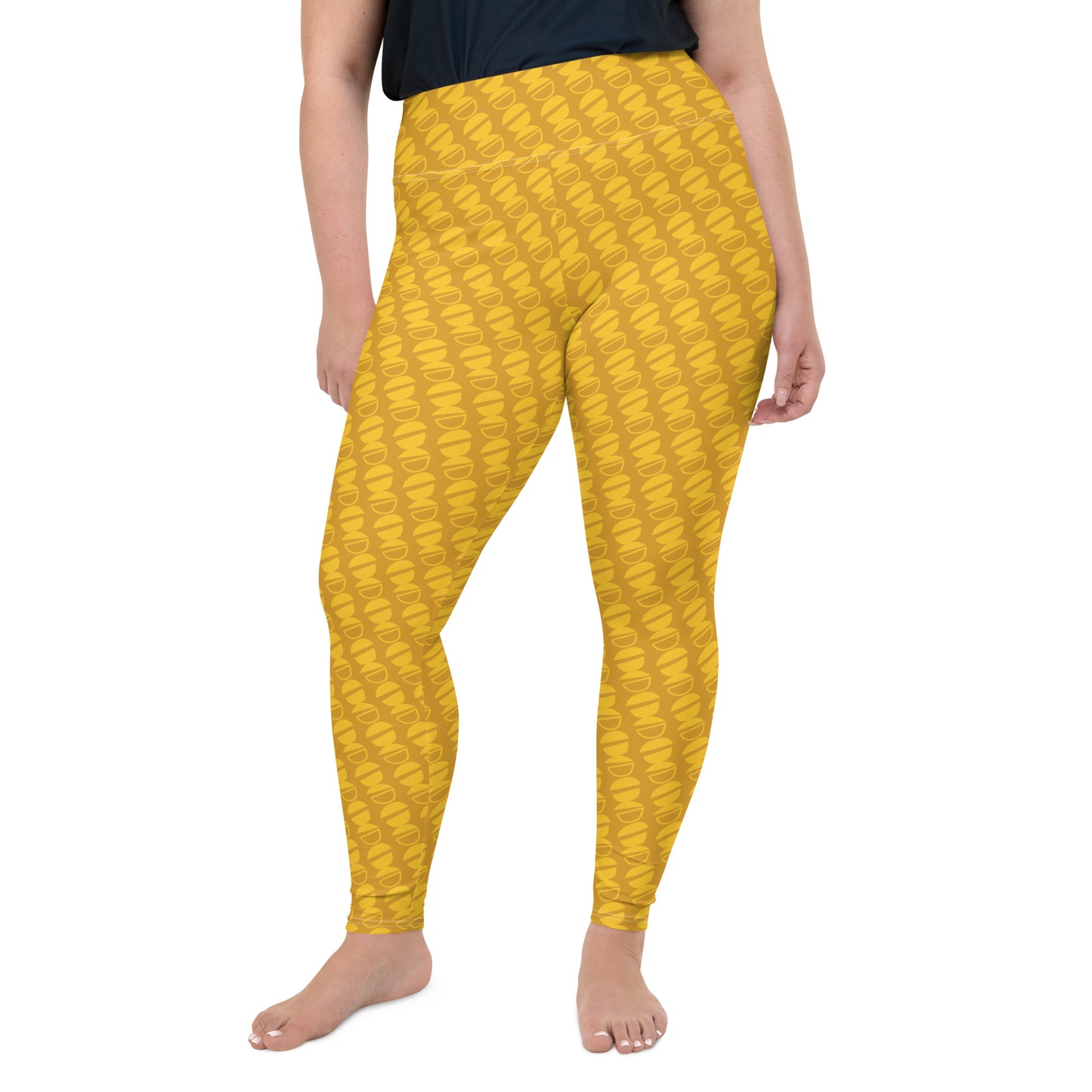 Honeycomb Harmony High-Waisted Plus Size Leggings