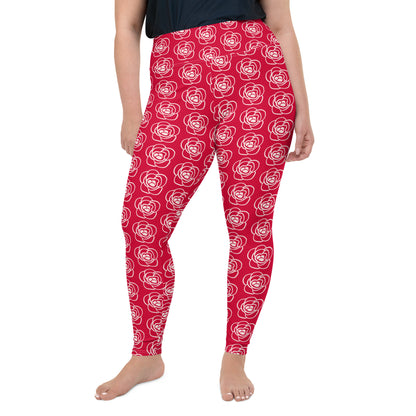 Crimson Rose Plus Size Leggings