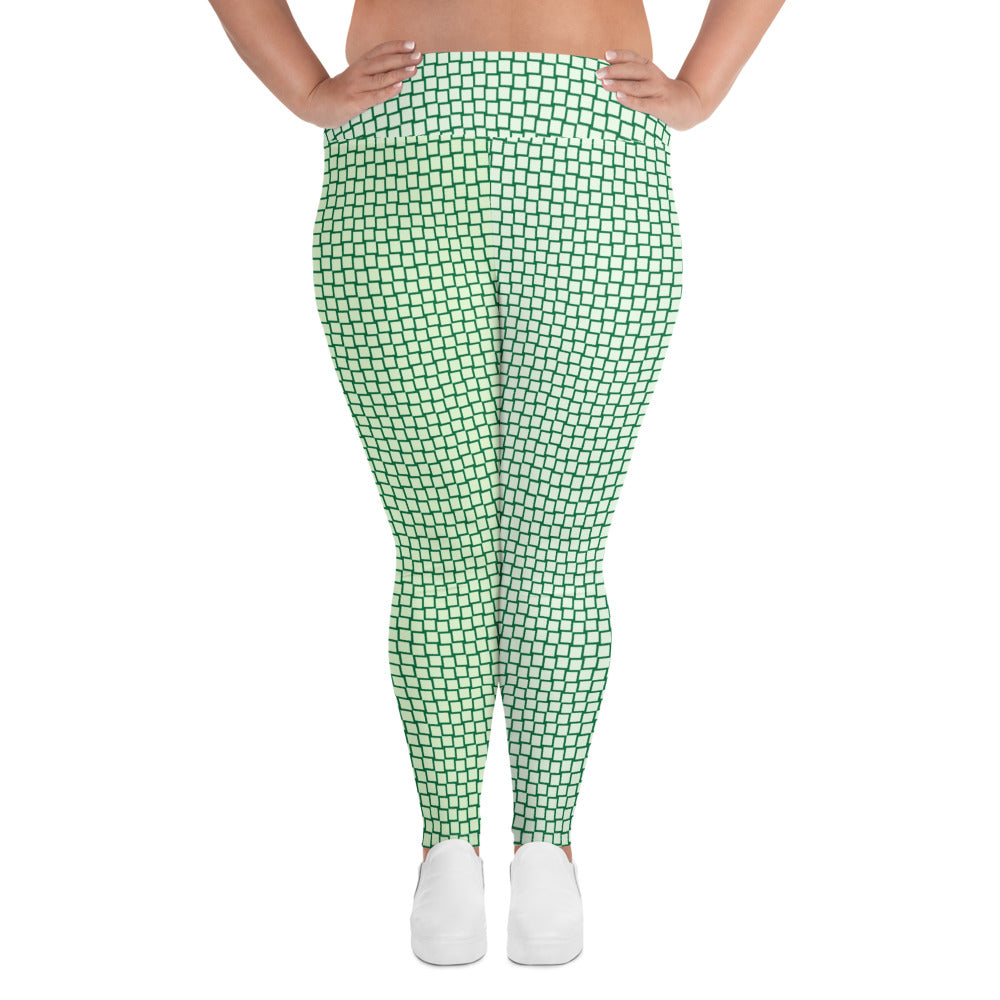 Minty Fresh Geometric Plus Size Leggings