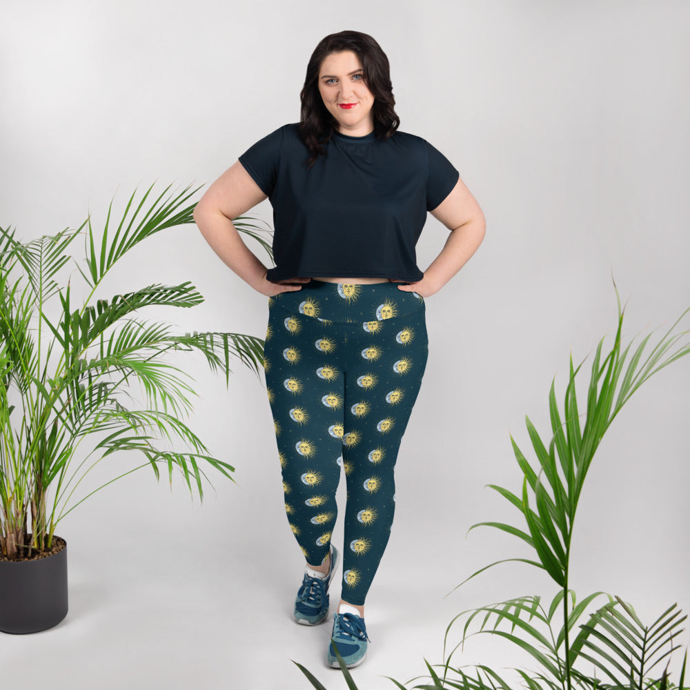 Solar Serenity High-Waisted Plus Size Leggings