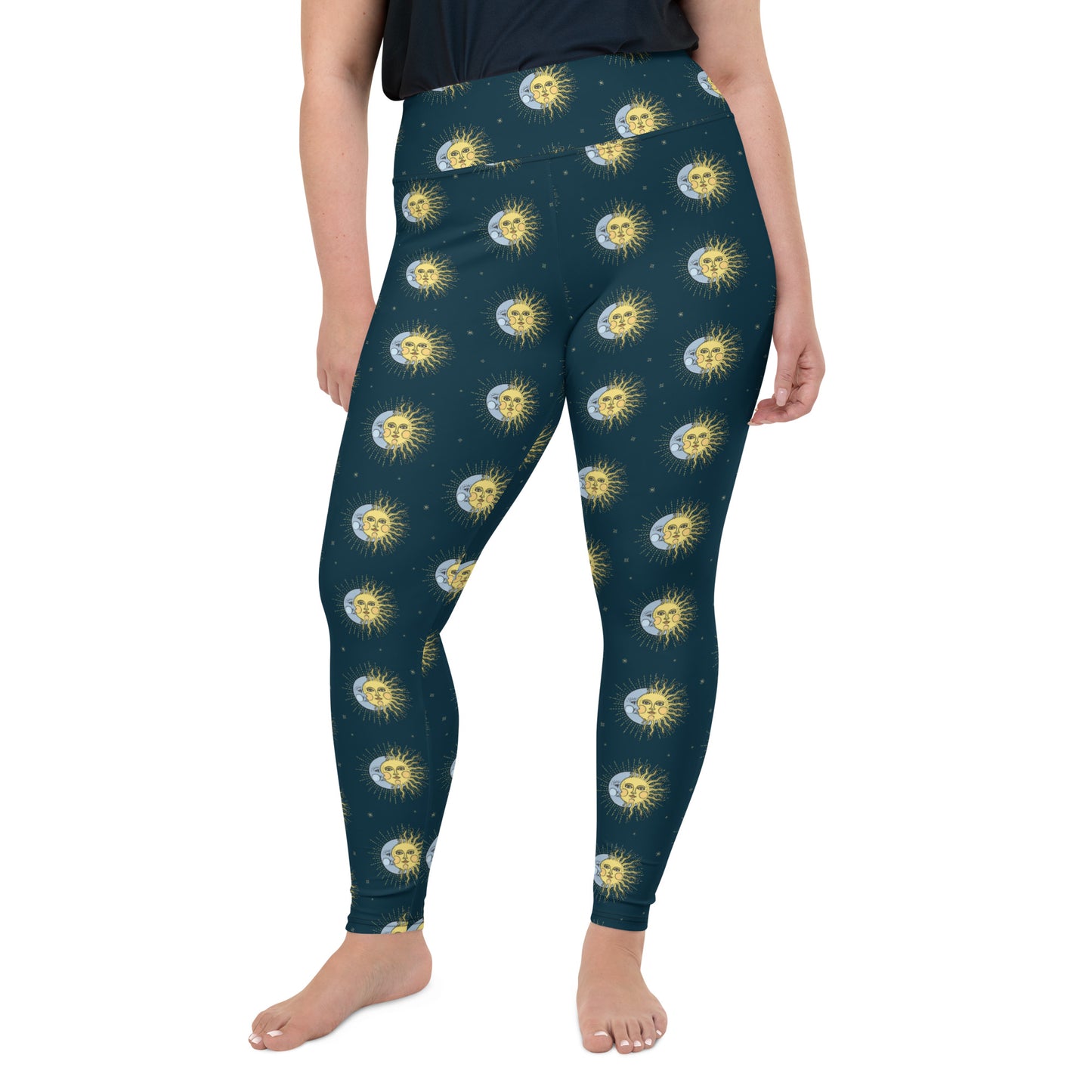 Solar Serenity High-Waisted Plus Size Leggings