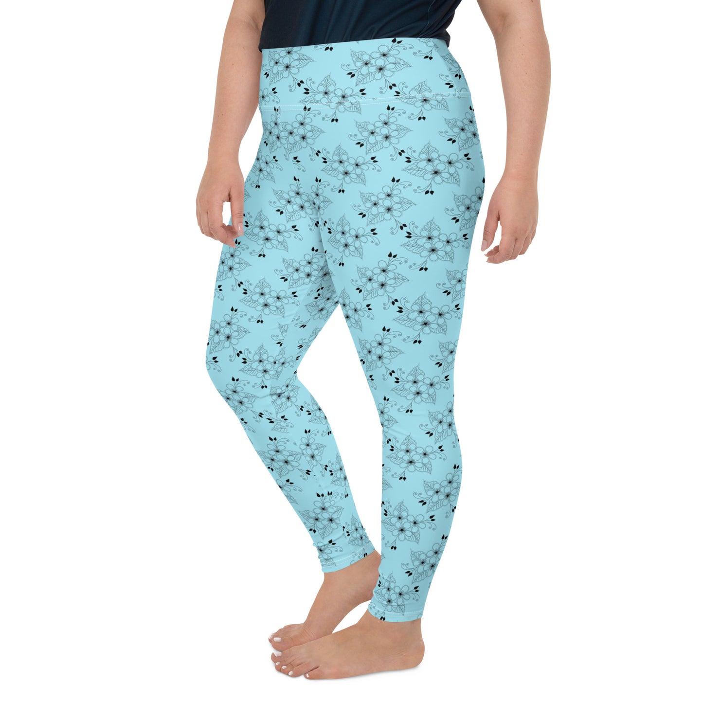 Sky Garden High-Waisted Plus Size Leggings