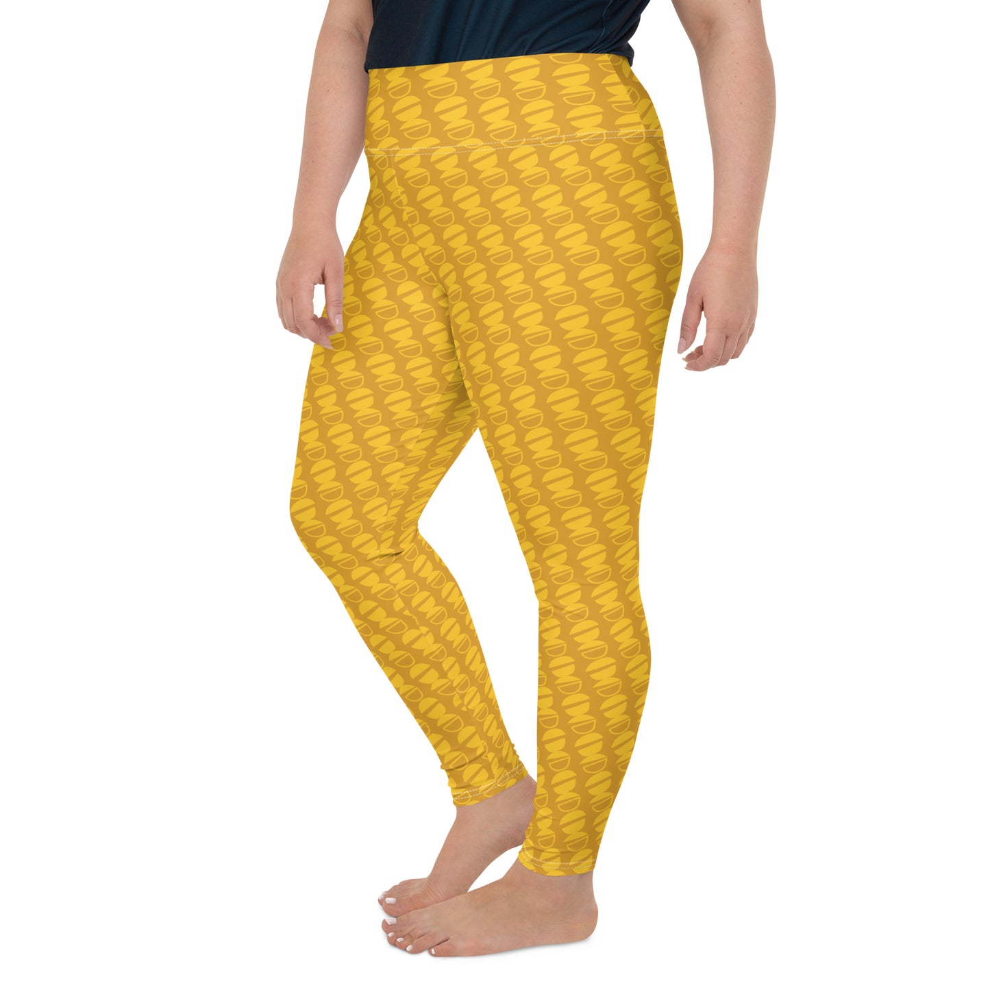 Honeycomb Harmony High-Waisted Plus Size Leggings