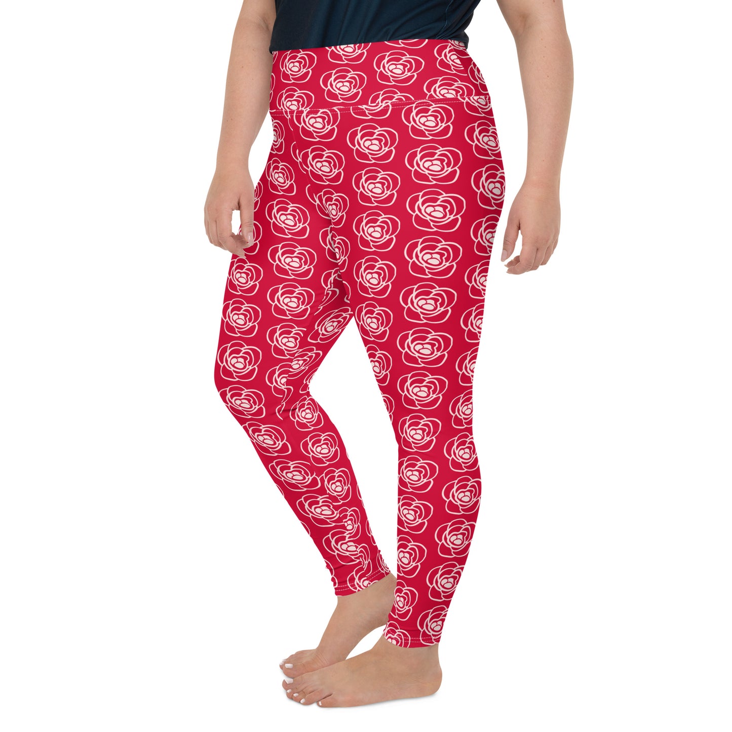 Crimson Rose Plus Size Leggings