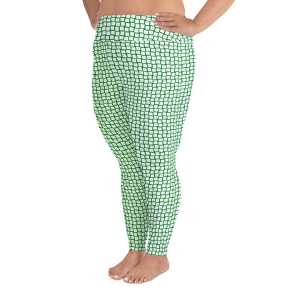 Minty Fresh Geometric Plus Size Leggings