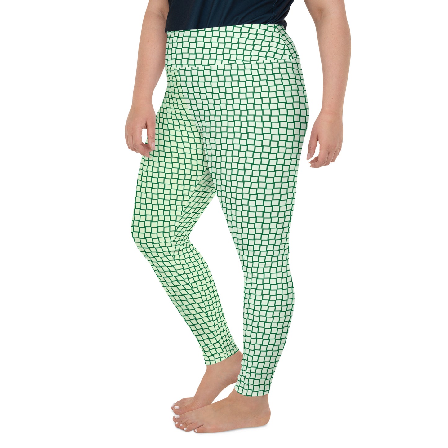 Minty Fresh Geometric Plus Size Leggings