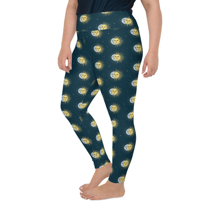 Solar Serenity High-Waisted Plus Size Leggings