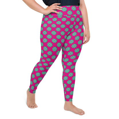 Boho Blossom High-Waisted Plus Size Leggings