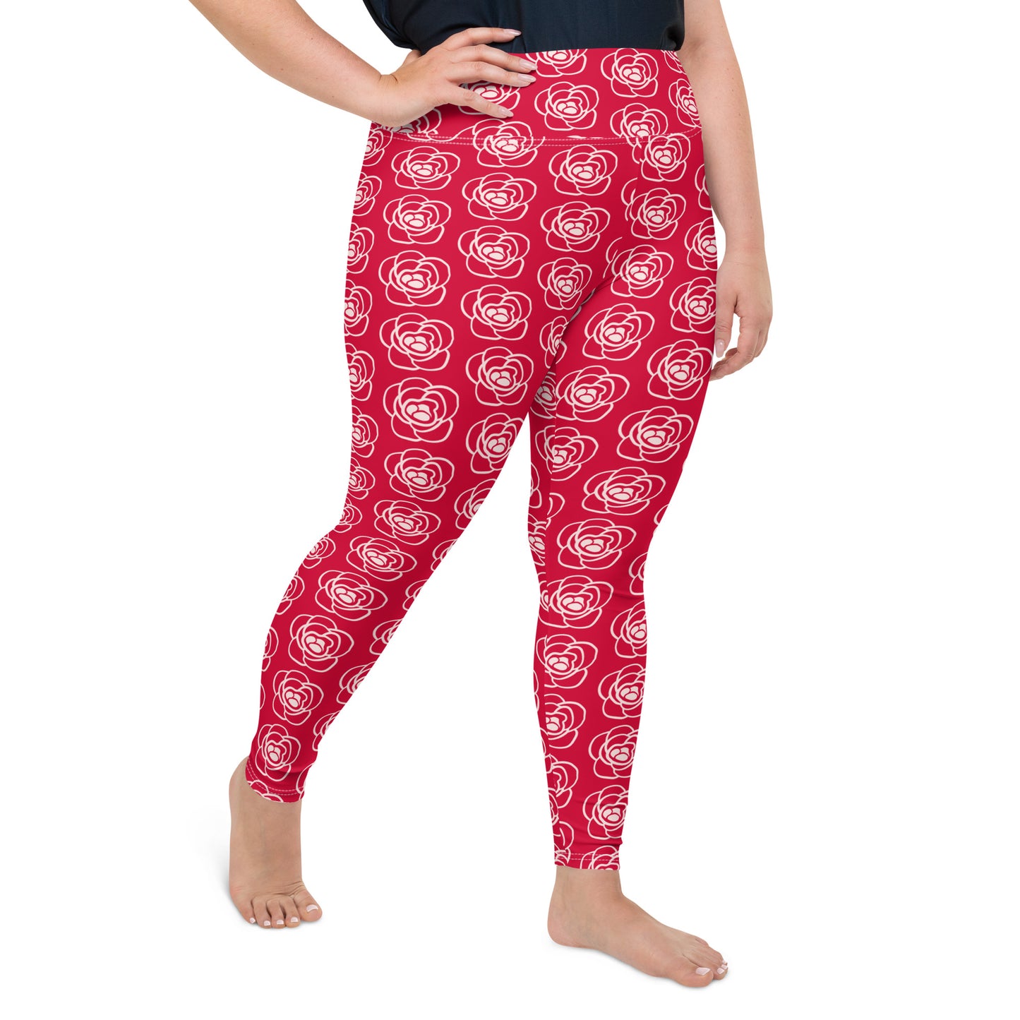 Crimson Rose Plus Size Leggings