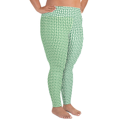 Minty Fresh Geometric Plus Size Leggings