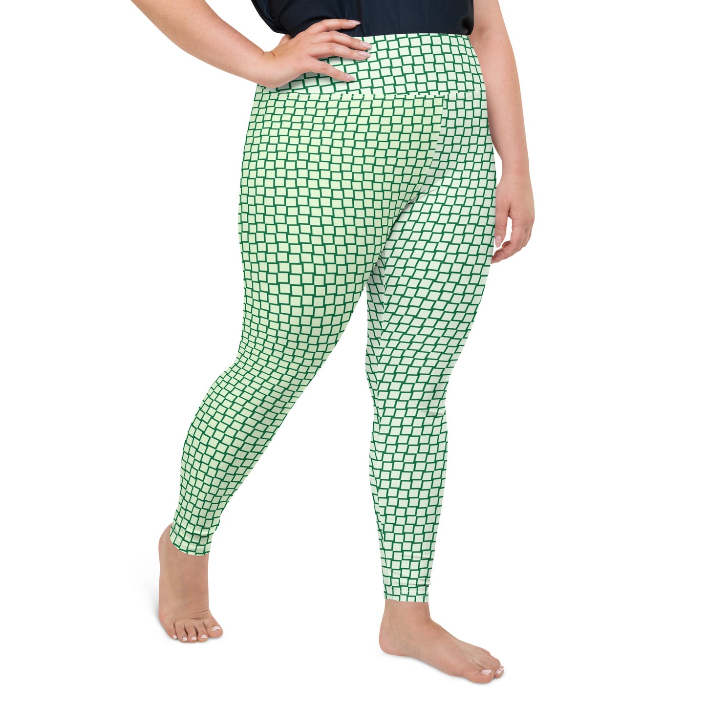 Minty Fresh Geometric Plus Size Leggings