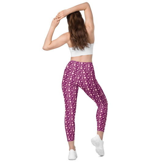 Lavender Love Pulse Crossover Pocket Leggings