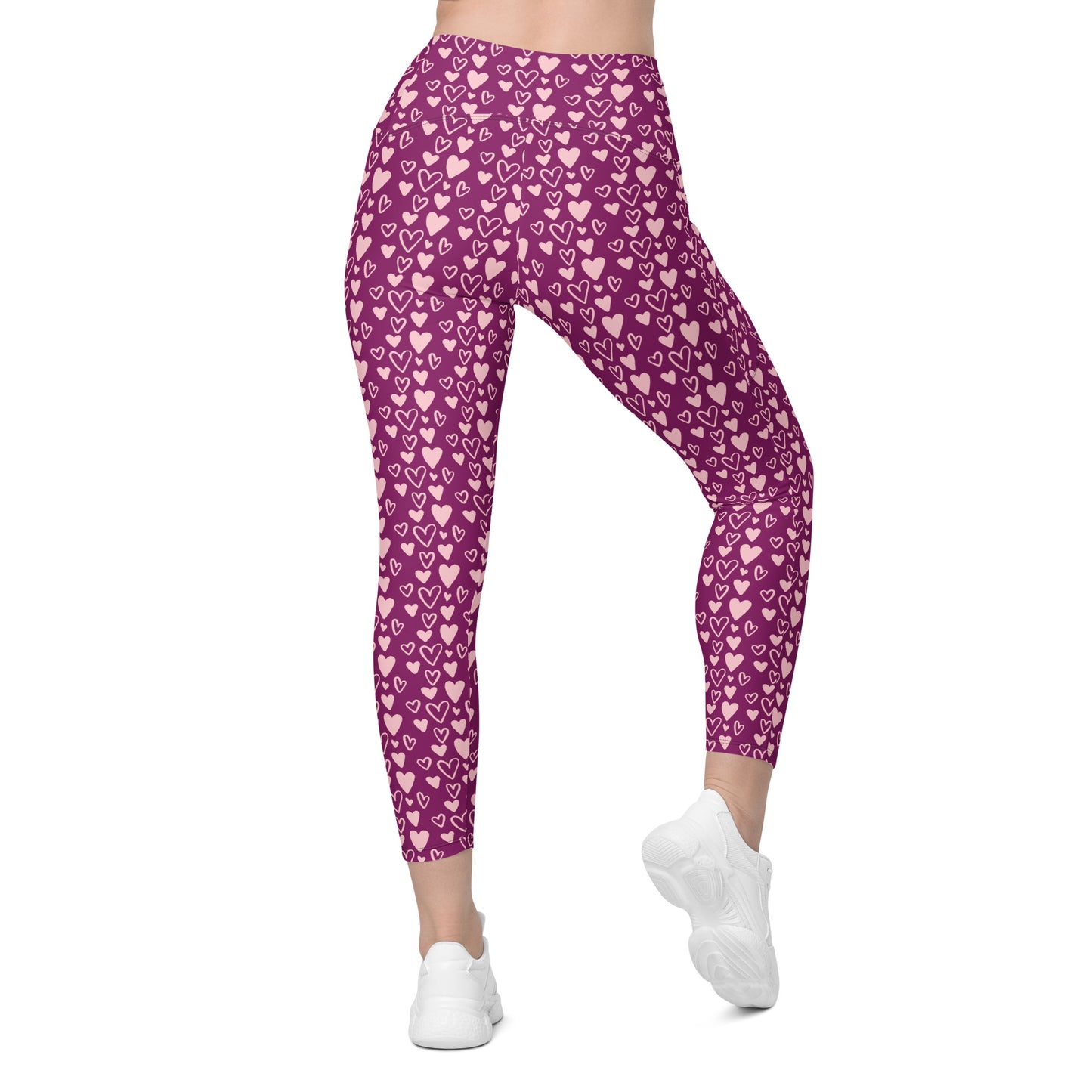 Lavender Love Pulse Crossover Pocket Leggings