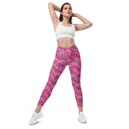 Heartbeat Charm Crossover Pocket Leggings