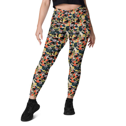 Flora Chic Crossover Pocket Leggings