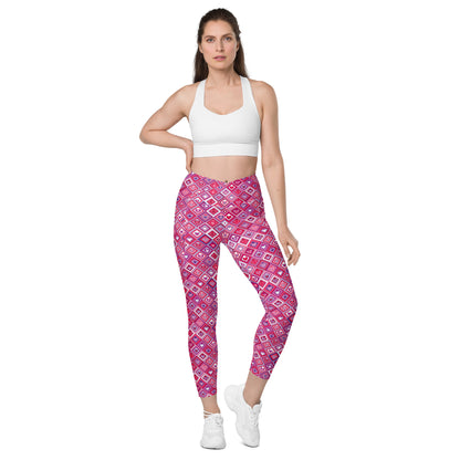 Heartbeat Charm Crossover Pocket Leggings