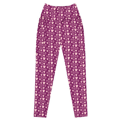 Lavender Love Pulse Crossover Pocket Leggings