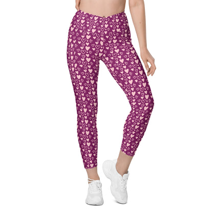 Lavender Love Pulse Crossover Pocket Leggings