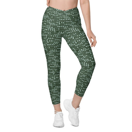 Emerald Enclave Crossover Pocket Leggings