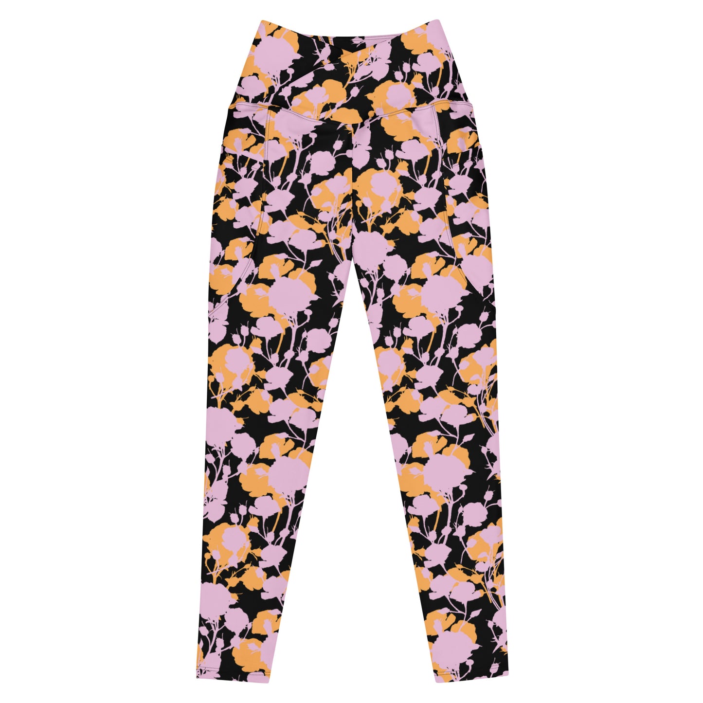 Petal Noir Crossover Pocket Leggings