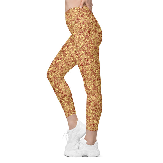 Twilight Paisley Crossover High-Waisted Pocket Leggings