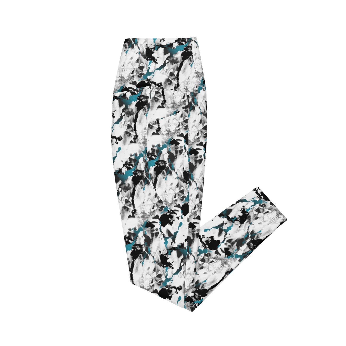 Abstract Aura High-Waisted Crossover Pocket Leggings