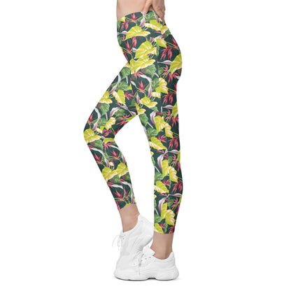 Autumn Whisper Crossover Pocket Leggings